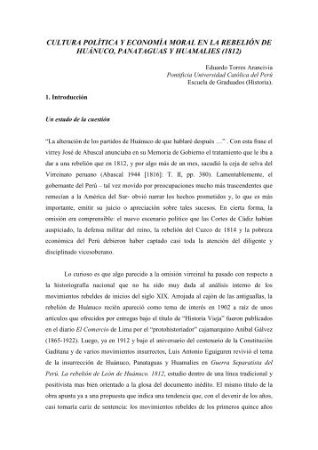 Rebelion de Huanuco Eduardo Torres Arancivia.pdf - Pontificia ...