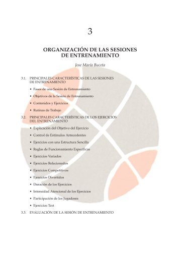 ORGANIZACIÓN DE LAS SESIONES DE ENTRENAMIENTO - Fiba