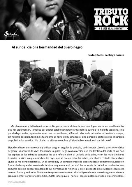 Leer texto completo en PDF - La Selecta