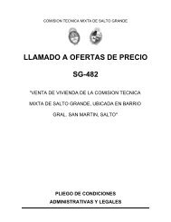 LLAMADO A OFERTAS DE PRECIO SG-482 - Salto Grande