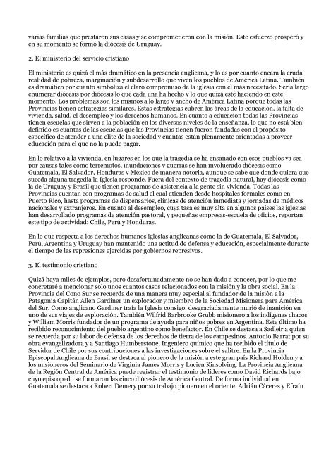 Presencia Anglicana en América Latina - Iglesia Episcopal en ...