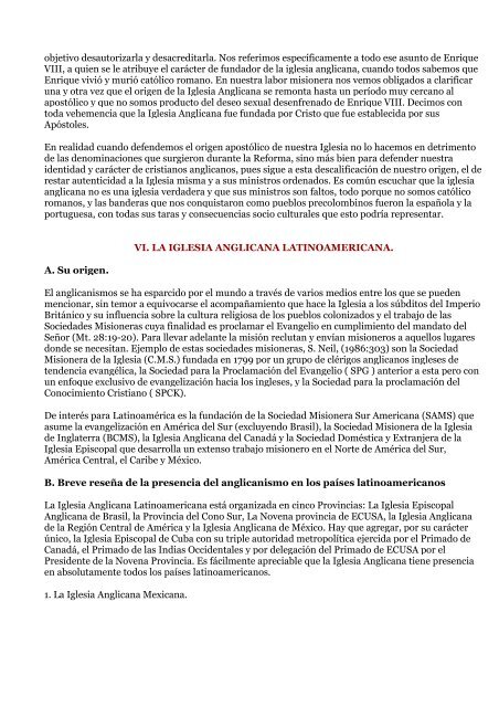 Presencia Anglicana en América Latina - Iglesia Episcopal en ...