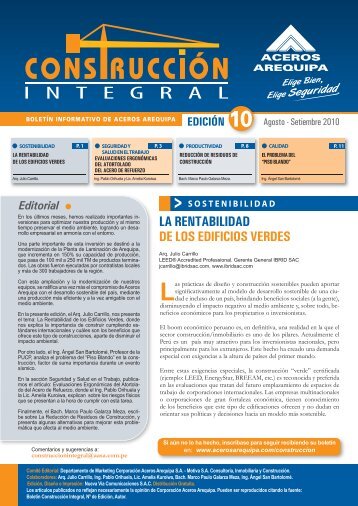 descarga aquí tu boletín edición n°10 - Corporación Aceros Arequipa