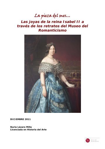 Las joyas de Isabel II en los retratos - Museo del Romanticismo