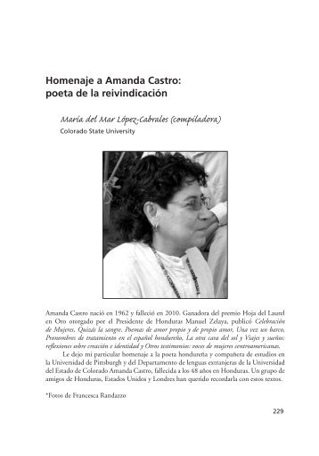 Homenaje a Amanda Castro