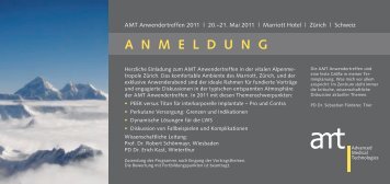 A N M E L D U N G - AMT Advanced Medical Technologies AG