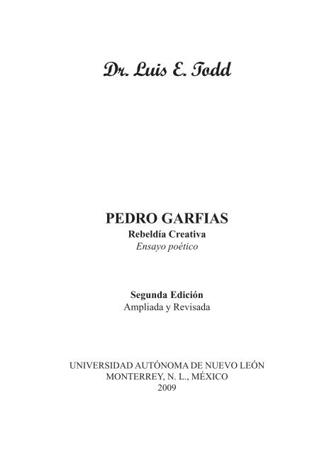 Pedro Garfias - 2da. Edicion - Luis Eugenio Todd