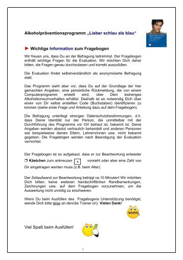 Fragebogen 1 Teilnehmer - salus kliniken GmbH