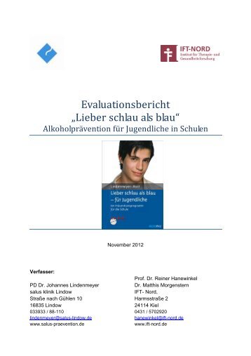 Evaluationsbericht „Lieber schlau als blau“ - salus kliniken GmbH