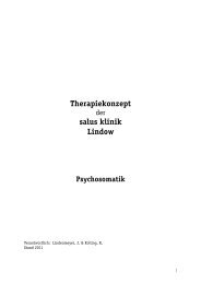 Therapiekonzept salus klinik Lindow - salus kliniken GmbH