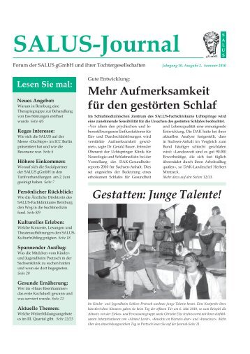 SALUS-Journal Sommerausgabe 2010.indd - SALUS gGmbH