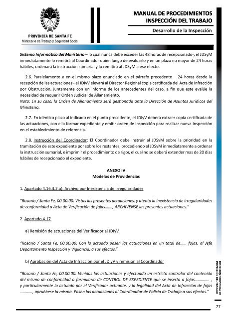 manual de procedimientos inspección del trabajo - Gobierno de la ...