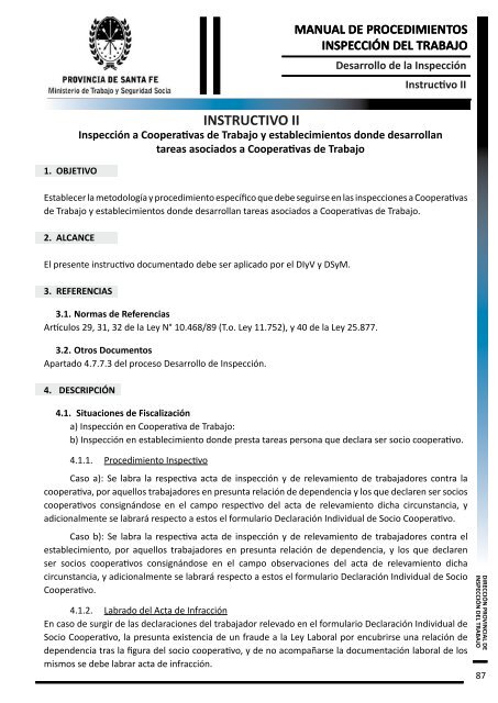 manual de procedimientos inspección del trabajo - Gobierno de la ...