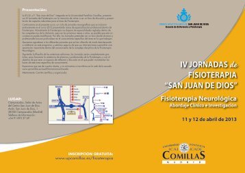 IV JORNADAS de FISIOTERAPIA “SAN JUAN DE DIOS” - Share ...