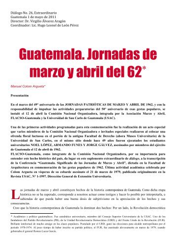 Guatemala. El significado de las jornadas de marzo y abril