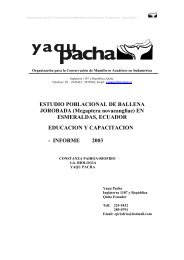 ESTUDIO POBLACIONAL DE BALLENA JOROBADA ... - Yaqu Pacha