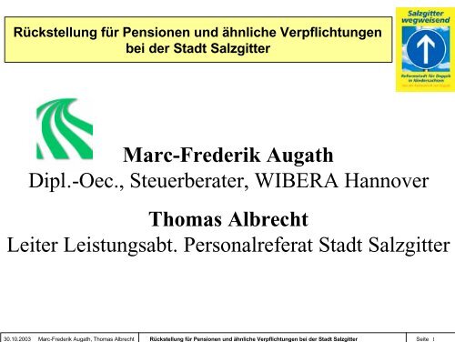 Herren Marc-Frederik Augath und Thomas Albrecht - Stadt Salzgitter
