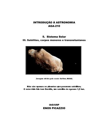 INTRODUÇÃO ASTRONOMIA AGA-210 5. Sistema Solar ENOS ...