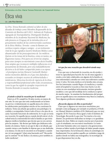 Ética viva - Sindicato Médico del Uruguay