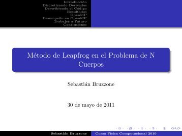 Método de Leapfrog en el Problema de N Cuerpos