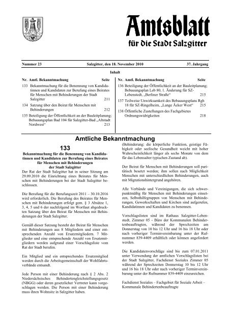 Amtsblatt 2010/23 - Stadt Salzgitter