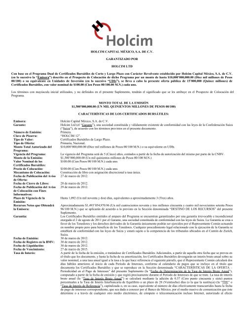 HCM - Suplemento Definitivo (290312)