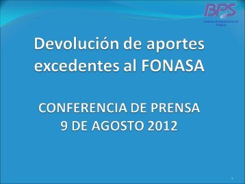 Devolucion Aportes al FONASA - Banco de Previsión Social