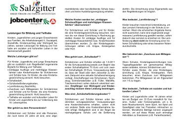 Leistungen für Bildung und Teilhabe - Stadt Salzgitter