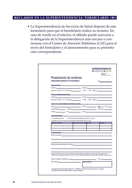 Manual del Beneficiario - Superintendencia de Servicios de Salud