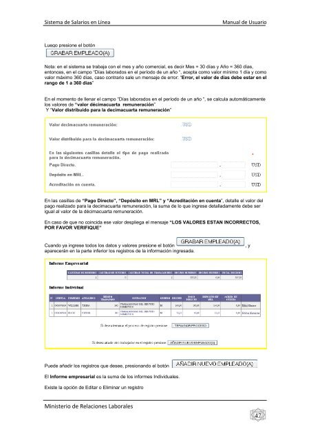 Sistema de Salarios - sistema salarial mrl