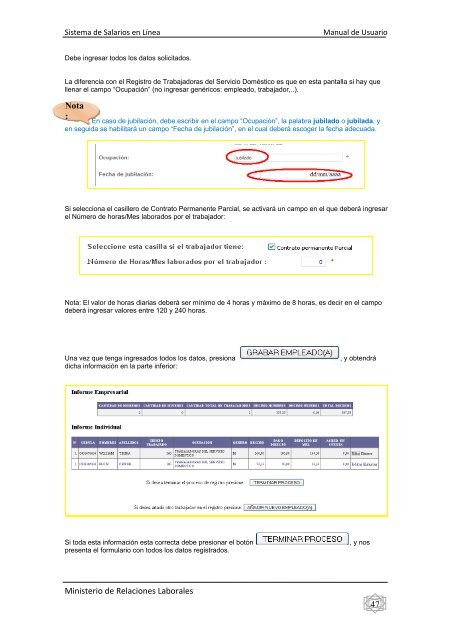 Sistema de Salarios - sistema salarial mrl