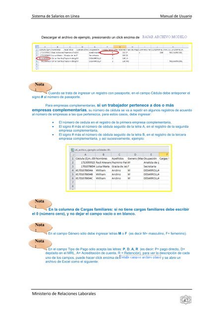 Sistema de Salarios - sistema salarial mrl