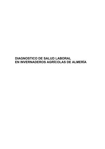 DIAGNOSTICO DE SALUD LABORAL - Istas - CCOO