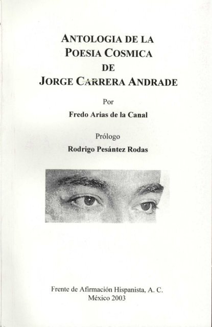 antologia de la poesia cosmica de jorge carrera andrade - Frente de ...