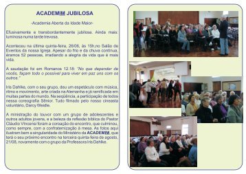 ACADEMIM JUBILOSA - Igreja Batista Emanuel