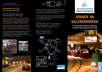 Dinner im Salzbergwerk 2013 - Das Salzbergwerk Berchtesgaden