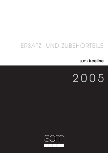 ERSATZ- UND ZUBEHÖRTEILE - sam Vertriebs GmbH + Co. KG
