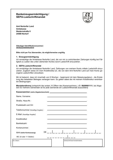 Einzugsermächtigung widerrufen per fax