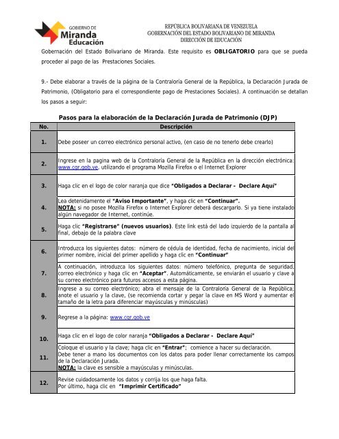 Pasos a seguir para el personal Docente u Obrero Jubilados o ...