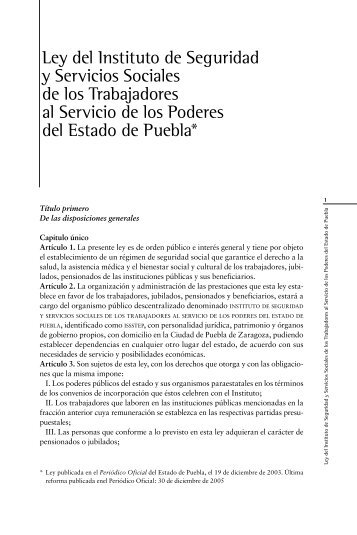 Ley del Instituto de Seguridad y Servicios Sociales de los ... - Consar