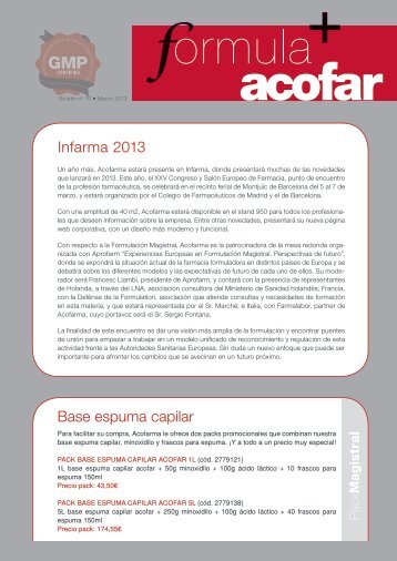 (marzo 2013) "fórmula+ACOFAR". - Asociacion de Formulistas de ...