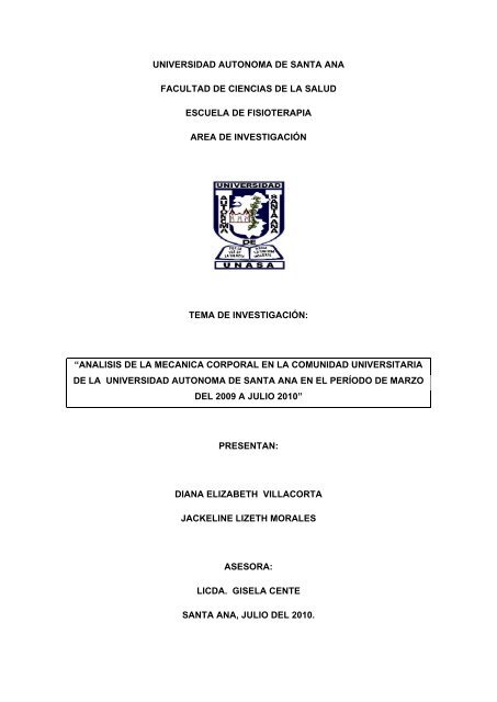 documento - Universidad Autónoma de Santa Ana