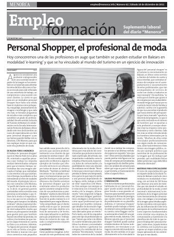 Personal Shopper, el profesional de moda - Menorca.info