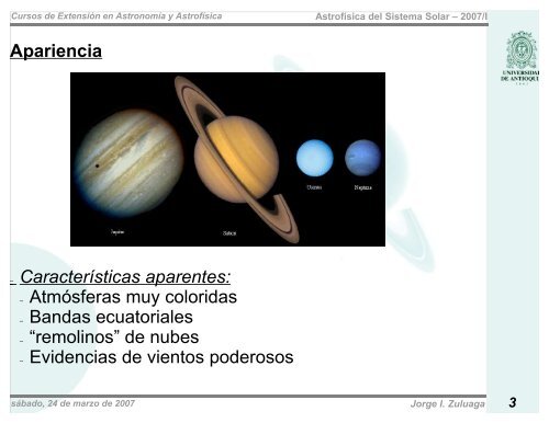 Los planetas Jovianos