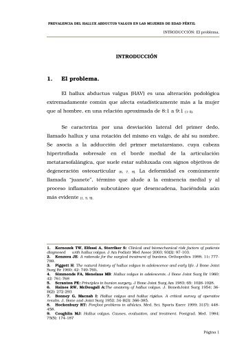 Prevalencia del Hallux Abductus Valgus en las Mujeres de Edad Fértil.