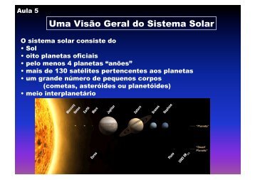 Uma Visão Geral do Sistema Solar