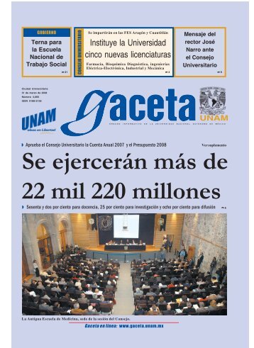 Se ejercerán más de 22 mil 220 millones - UNAM