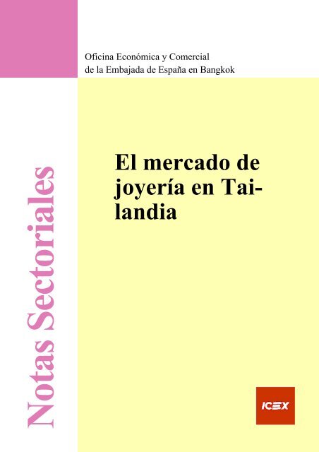 mercado de joyería en Tai- landia - Icex