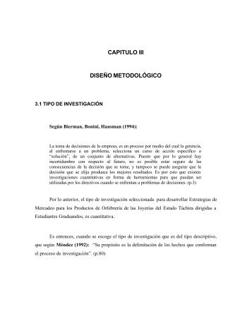 CAPITULO III DISEÑO METODOLÓGICO - Universidad de Los Andes