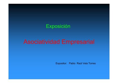 Asociatividad Empresarial